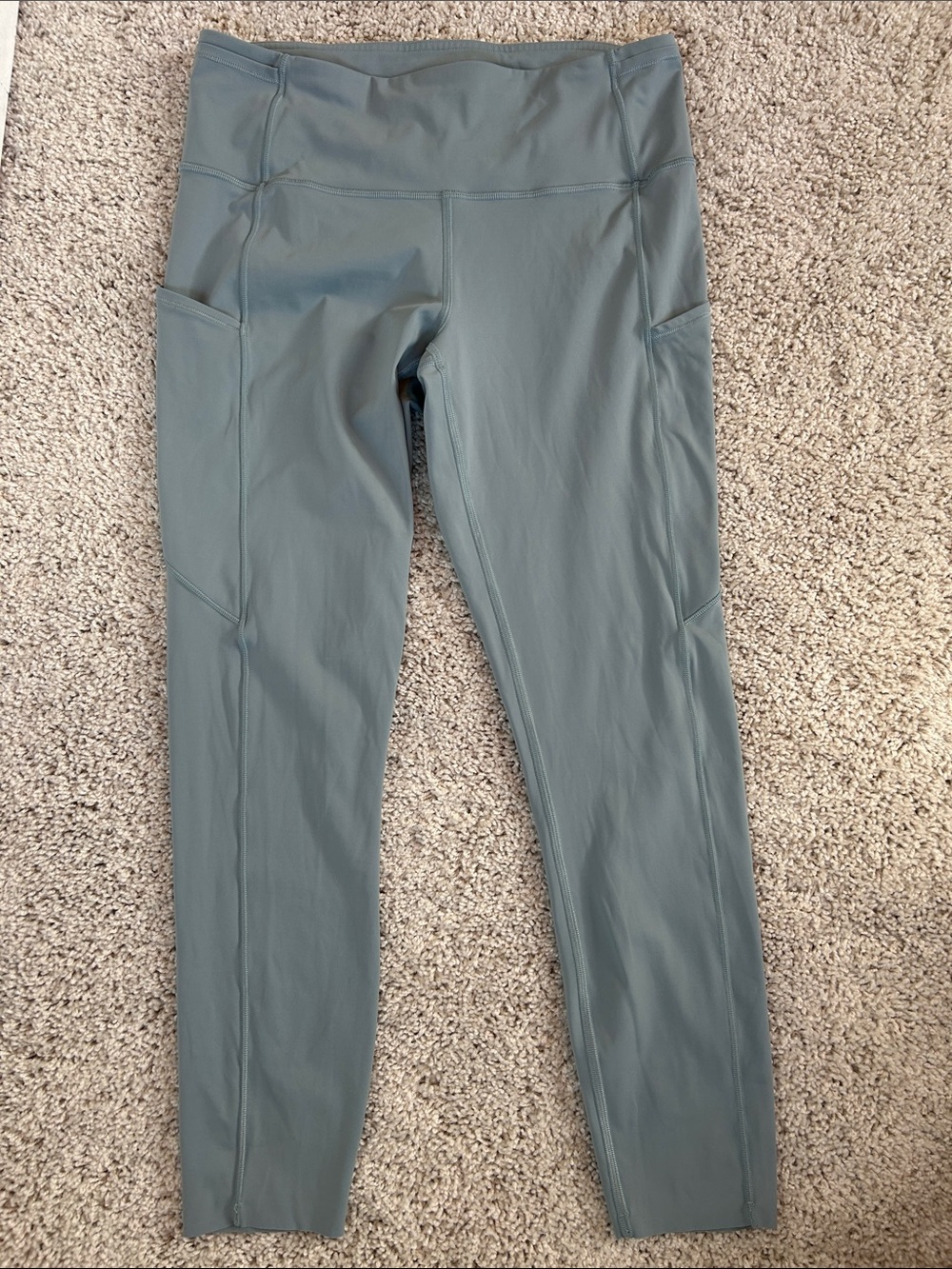 Lululemon Fast and Free Tight II muted slate-blue high-rise leggings Size 10